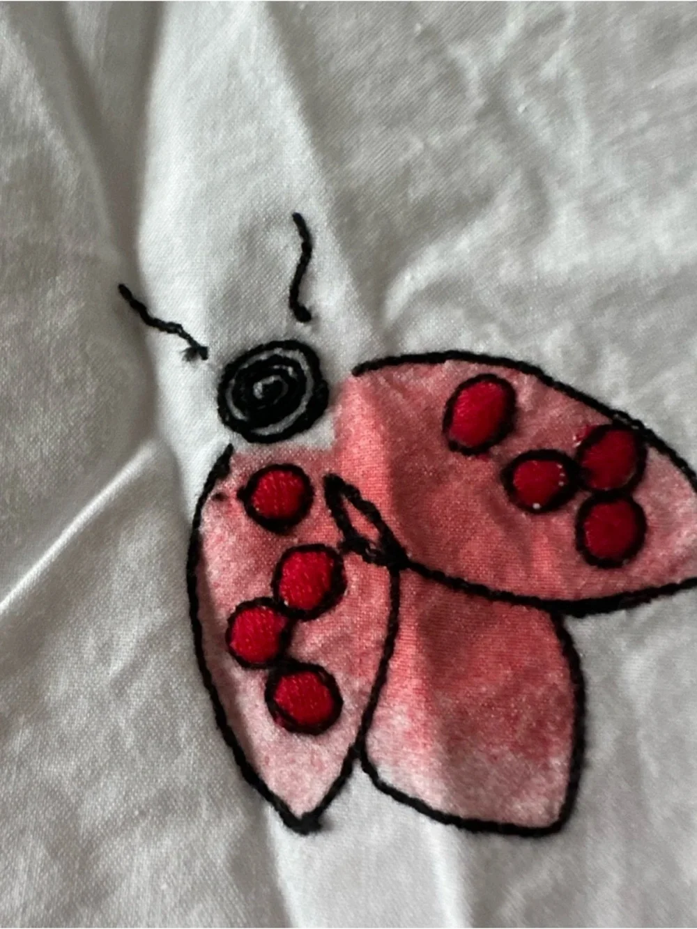 Pottery Barn 100% Cotton King Duvet Cover Embroidered Bugs Print